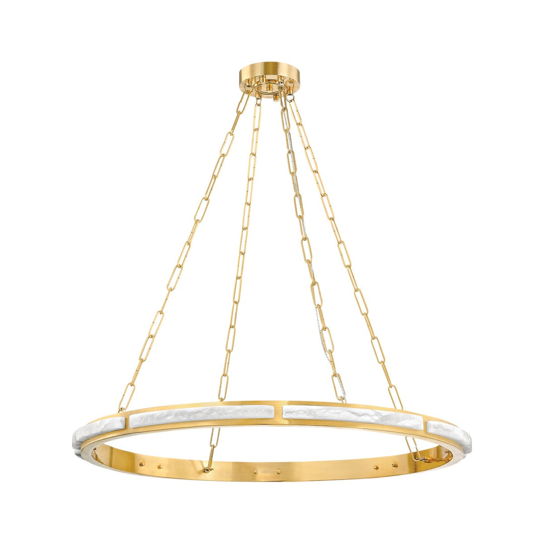 Wingate LED Chandelier in Aged Brass - available from The Lighting Shoppe, trusted by Canadian homeowners