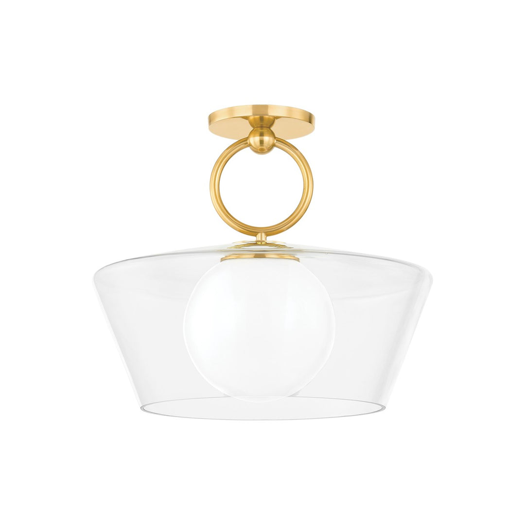 Elmsford One Light Pendant in Aged Brass - available from The Lighting Shoppe, trusted by Canadian homeowners