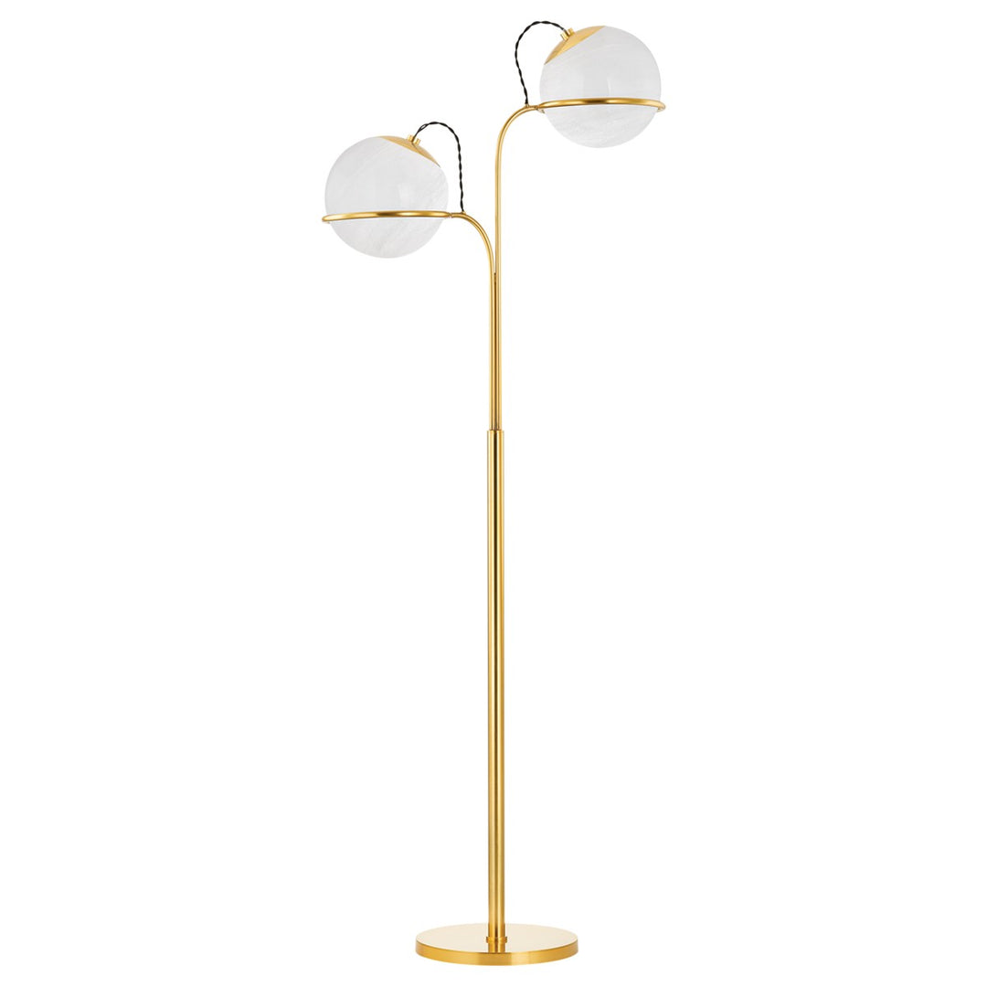 Hudson Valley Canada - L3968-AGB - Two Light Floor Lamp - Hingham - Aged Brass
