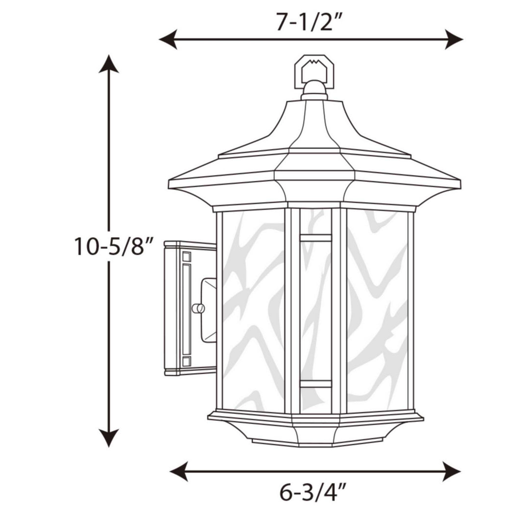 Progress Canada - P5629-46 - One Light Wall Lantern - Arts and Crafts - Weathered Bronze