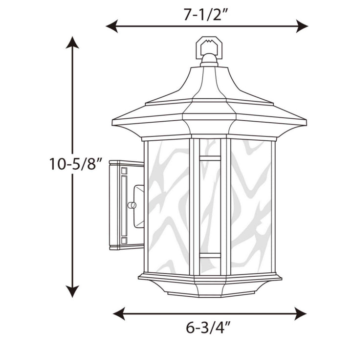 Progress Canada - P5629-46 - One Light Wall Lantern - Arts and Crafts - Weathered Bronze