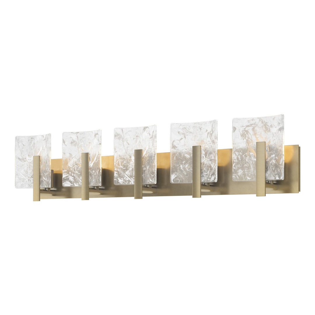 Arc Five Light Bath Sconce in Modern Brass - available from The Lighting Shoppe, trusted by Canadian homeowners