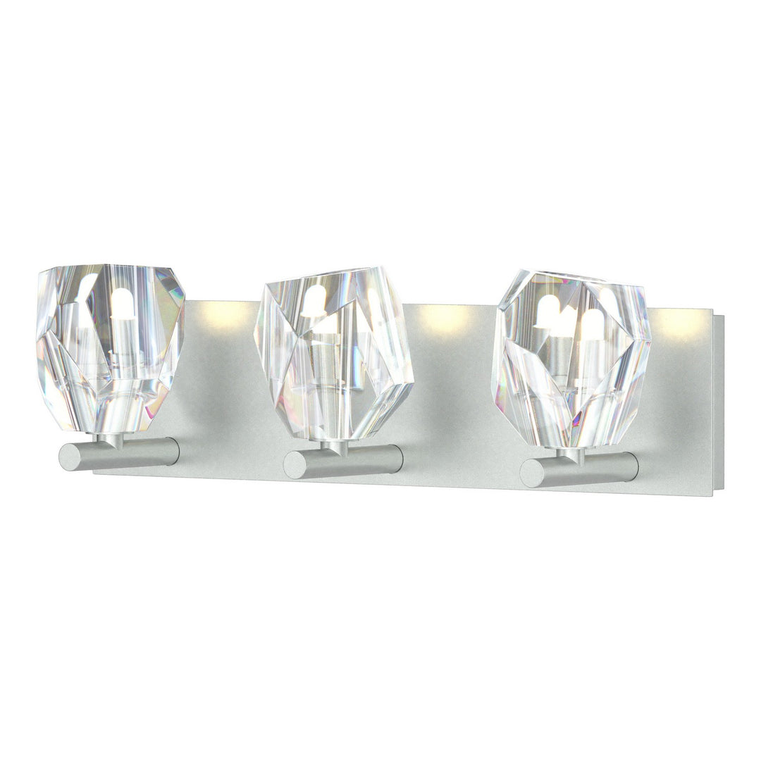 Gatsby Three Light Bath Sconce in Vintage Platinum - available from The Lighting Shoppe, trusted by Canadian homeowners