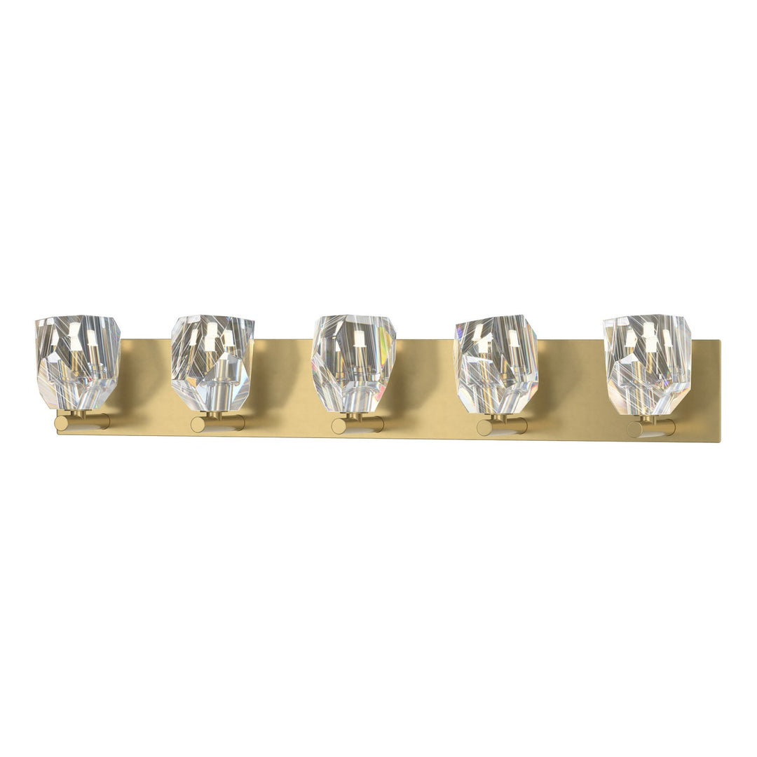 Gatsby Five Light Bath Sconce in Modern Brass - available from The Lighting Shoppe, trusted by Canadian homeowners