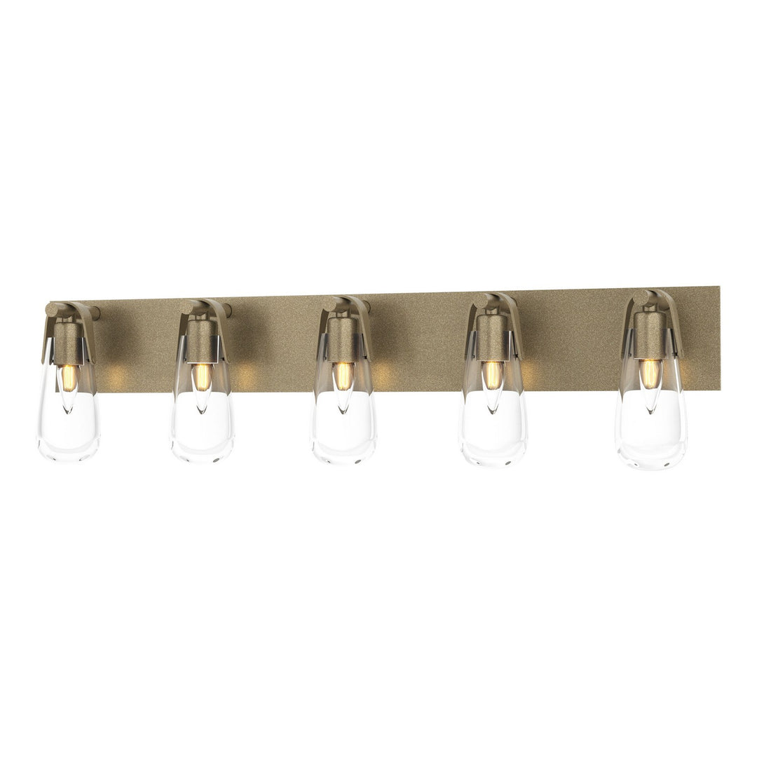 Eos Five Light Bath Sconce in Soft Gold - available from The Lighting Shoppe, trusted by Canadian homeowners