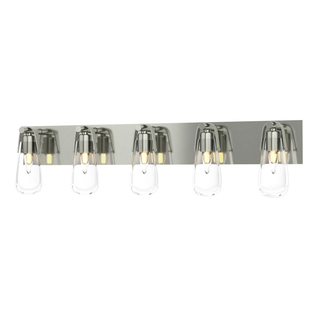 Hubbardton Forge Canada - 201333-SKT-85-ZM0718 - Five Light Bath Sconce - Eos - Sterling