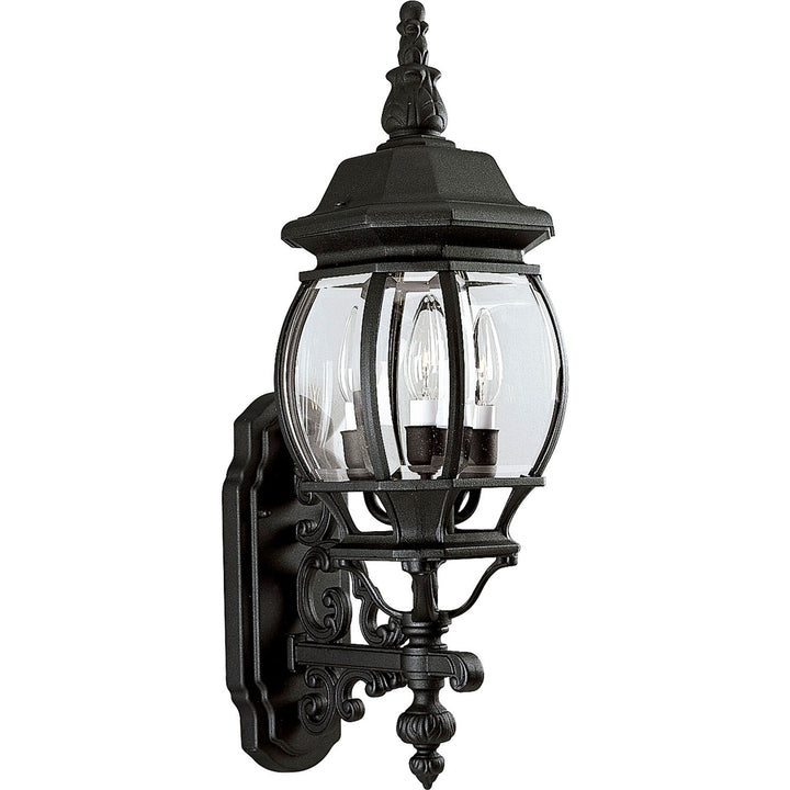 Onion Lantern Three Light Large Wall Lantern in Textured Black - available from The Lighting Shoppe, trusted by Canadian homeowners