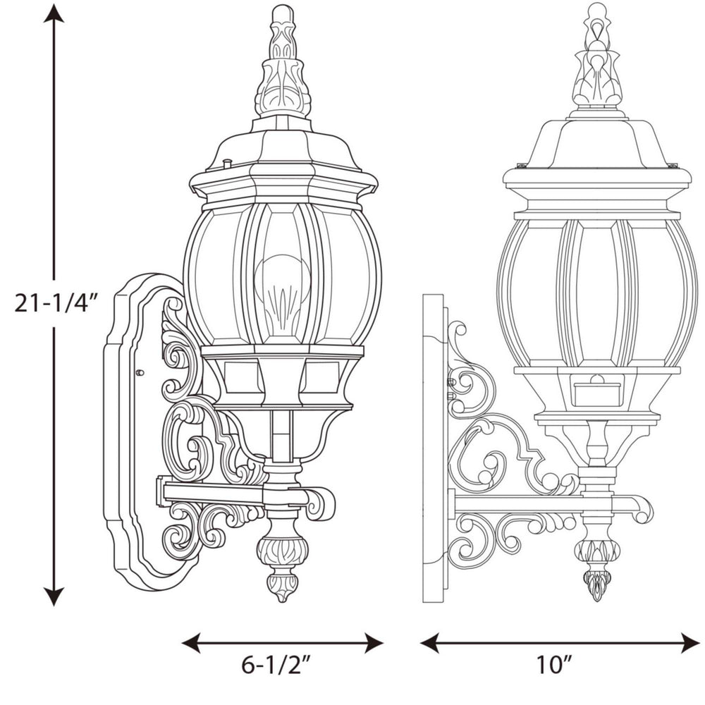 Progress Canada - P5878-31 - One Light Wall Lantern - Onion Lantern - Textured Black