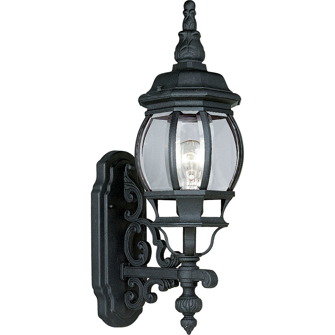 Onion Lantern One Light Wall Lantern in Textured Black - available from The Lighting Shoppe, trusted by Canadian homeowners