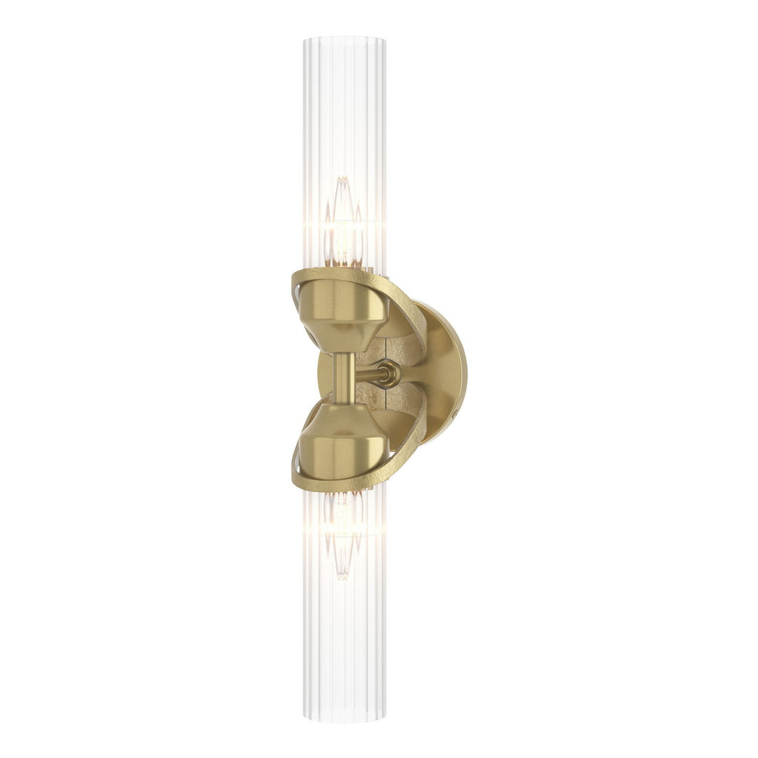 Hubbardton Forge Canada - 201346-SKT-86-ZM0634 - Two Light Bath Sconce - Bow - Modern Brass