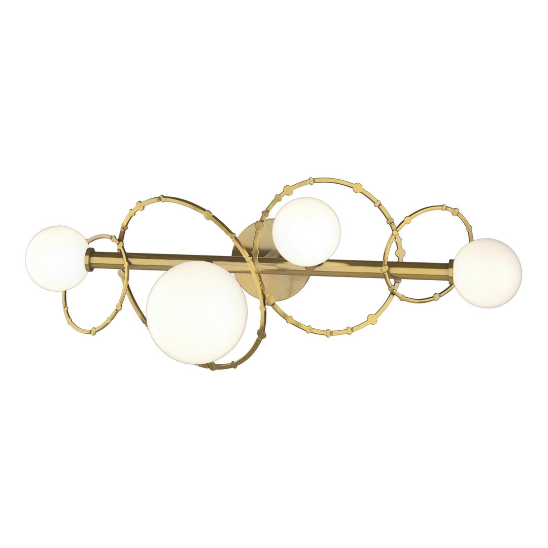 Olympus Four Light Bath Sconce in Modern Brass - available from The Lighting Shoppe, trusted by Canadian homeowners