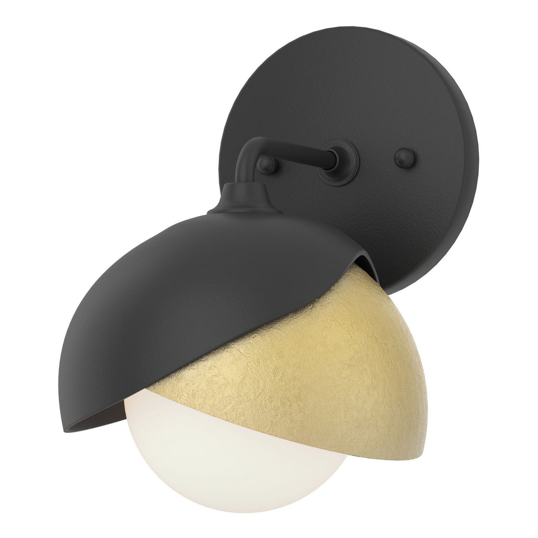Hubbardton Forge Canada - 201374-SKT-10-86-GG0711 - One Light Bath Sconce - Brooklyn - Black