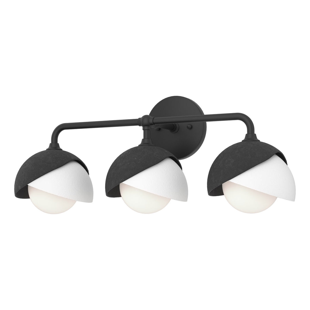 Hubbardton Forge Canada - 201375-SKT-10-02-GG0711 - Three Light Wall Sconce - Brooklyn - Black