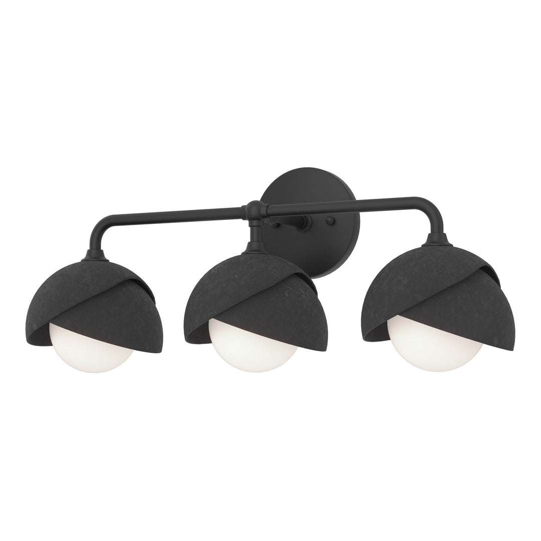 Hubbardton Forge Canada - 201375-SKT-10-10-GG0711 - Three Light Bath Sconce - Brooklyn - Black