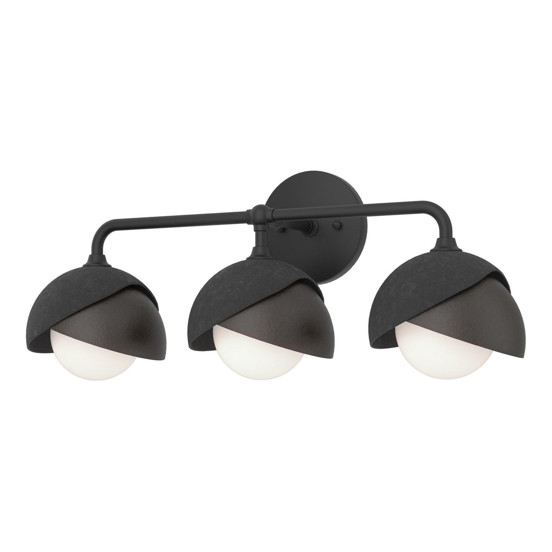 Hubbardton Forge Canada - 201375-SKT-10-14-GG0711 - Three Light Bath Sconce - Brooklyn - Black