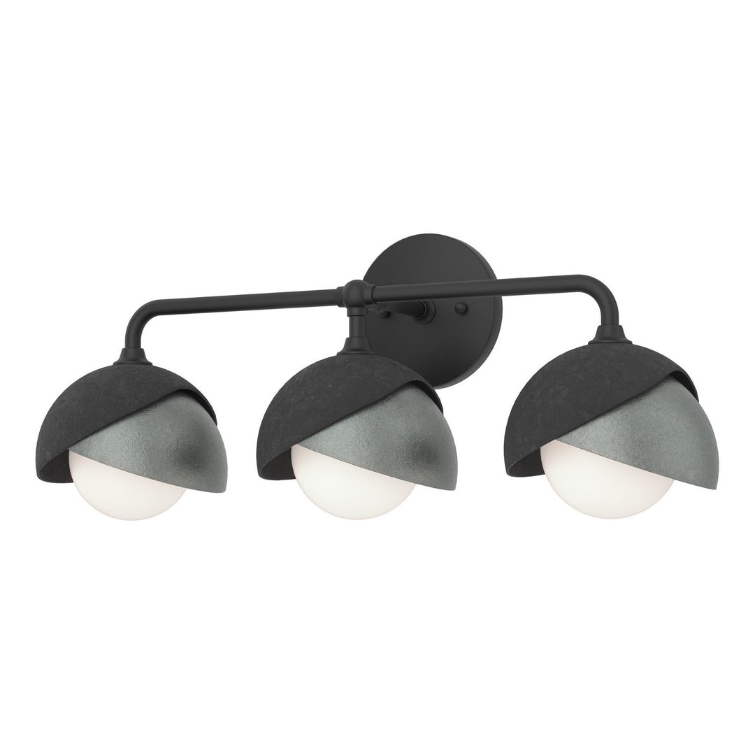 Hubbardton Forge Canada - 201375-SKT-10-82-GG0711 - Three Light Bath Sconce - Brooklyn - Black