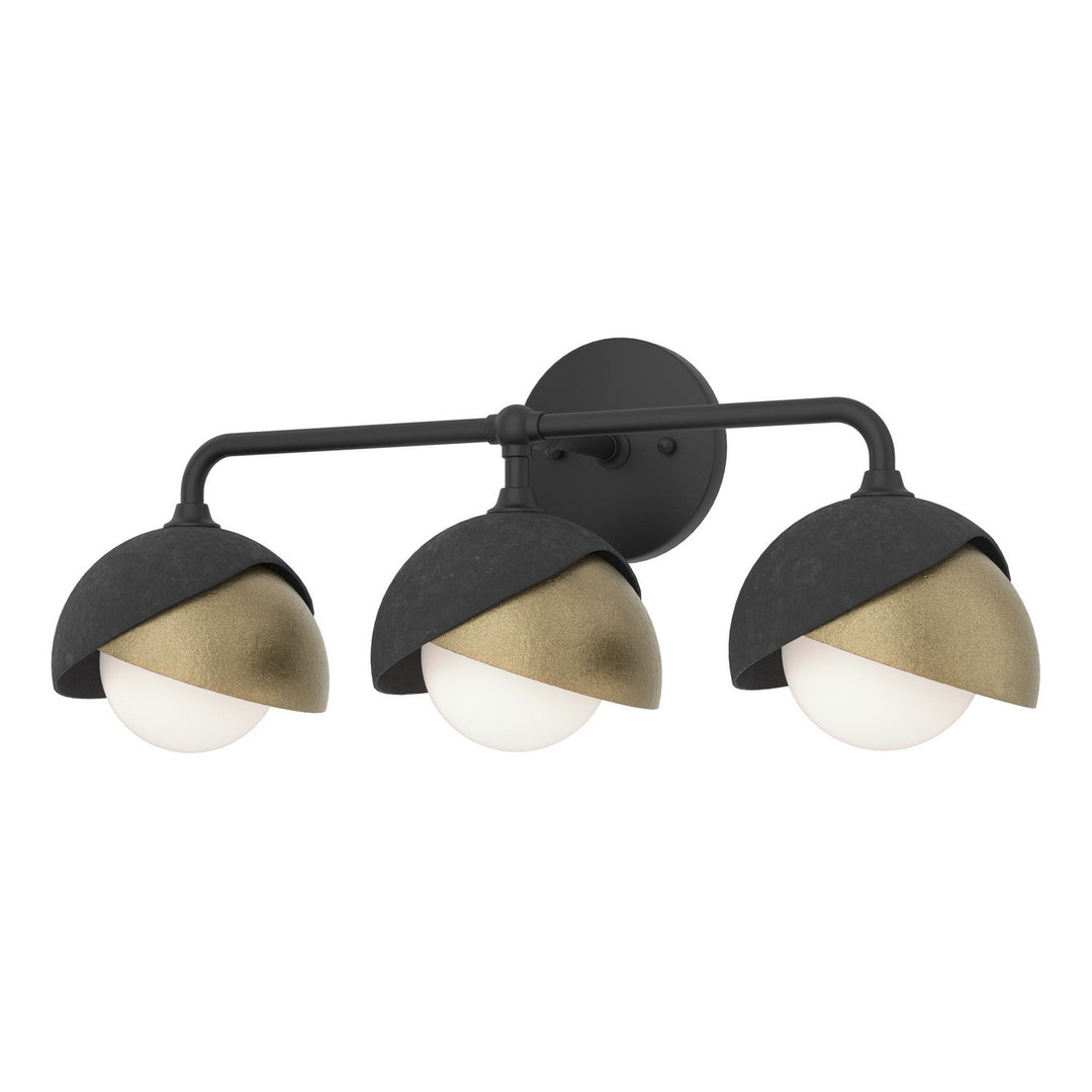 Hubbardton Forge Canada - 201375-SKT-10-84-GG0711 - Three Light Bath Sconce - Brooklyn - Black