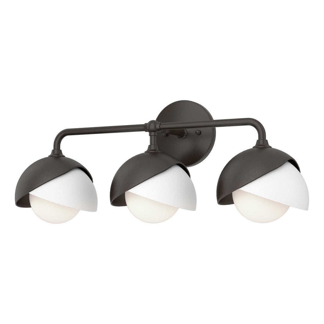 Hubbardton Forge Canada - 201375-SKT-14-02-GG0711 - Three Light Wall Sconce - Brooklyn - Oil Rubbed Bronze