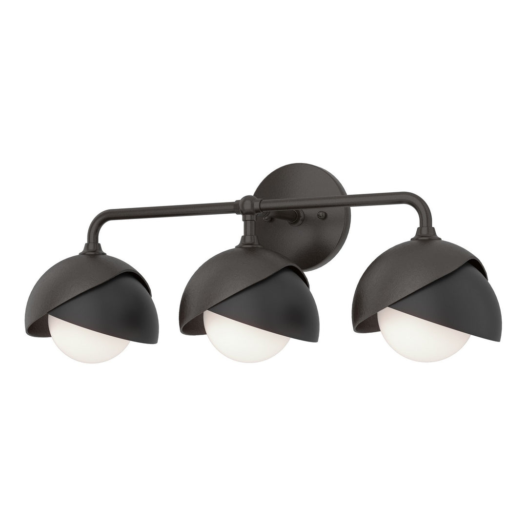 Hubbardton Forge Canada - 201375-SKT-14-10-GG0711 - Three Light Bath Sconce - Brooklyn - Oil Rubbed Bronze