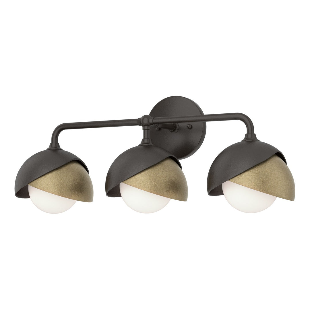 Hubbardton Forge Canada - 201375-SKT-14-84-GG0711 - Three Light Bath Sconce - Brooklyn - Oil Rubbed Bronze