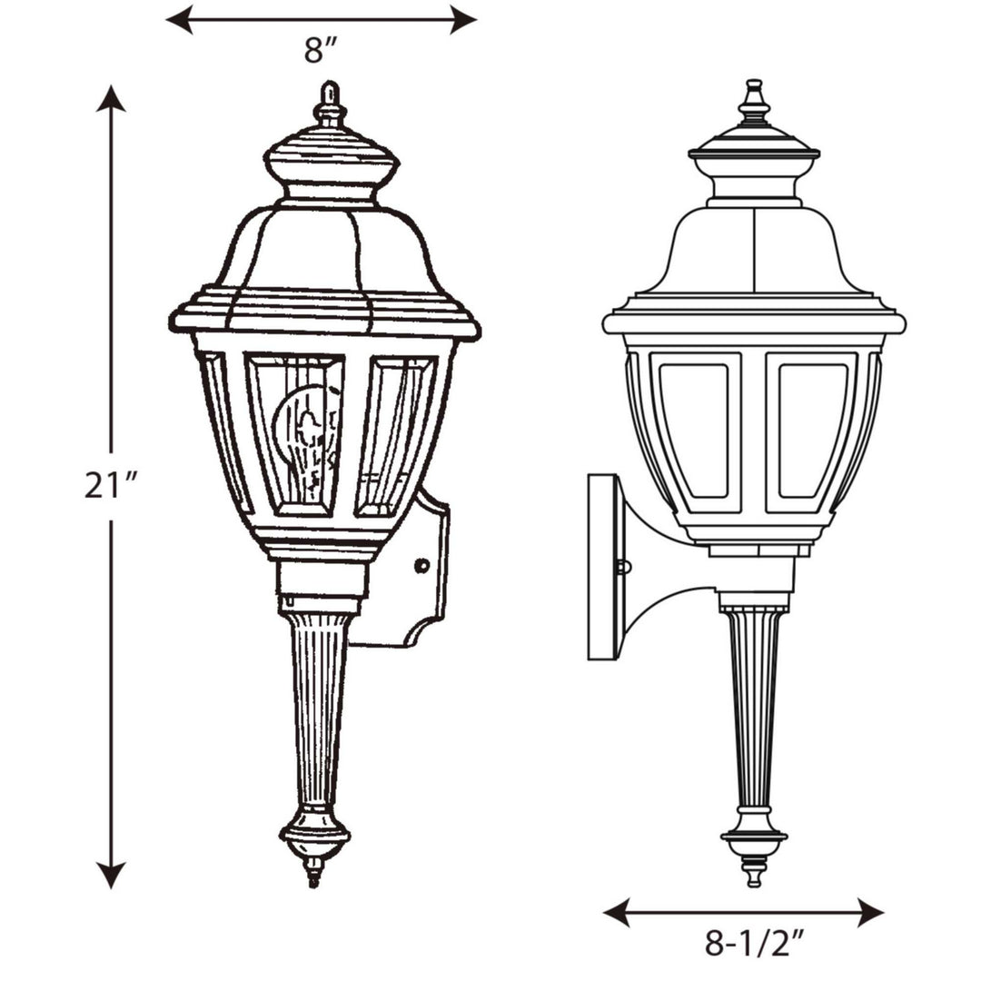 Progress Canada - P5738-31 - One Light Wall Lantern - Non-Metallic Incandescent - Black