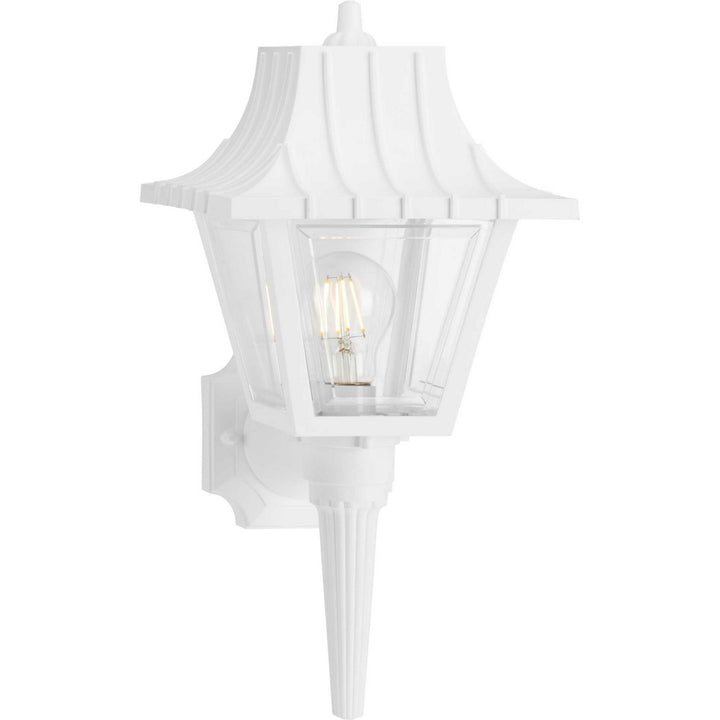 Mansard One Light Wall Lantern in White - available from The Lighting Shoppe, trusted by Canadian homeowners