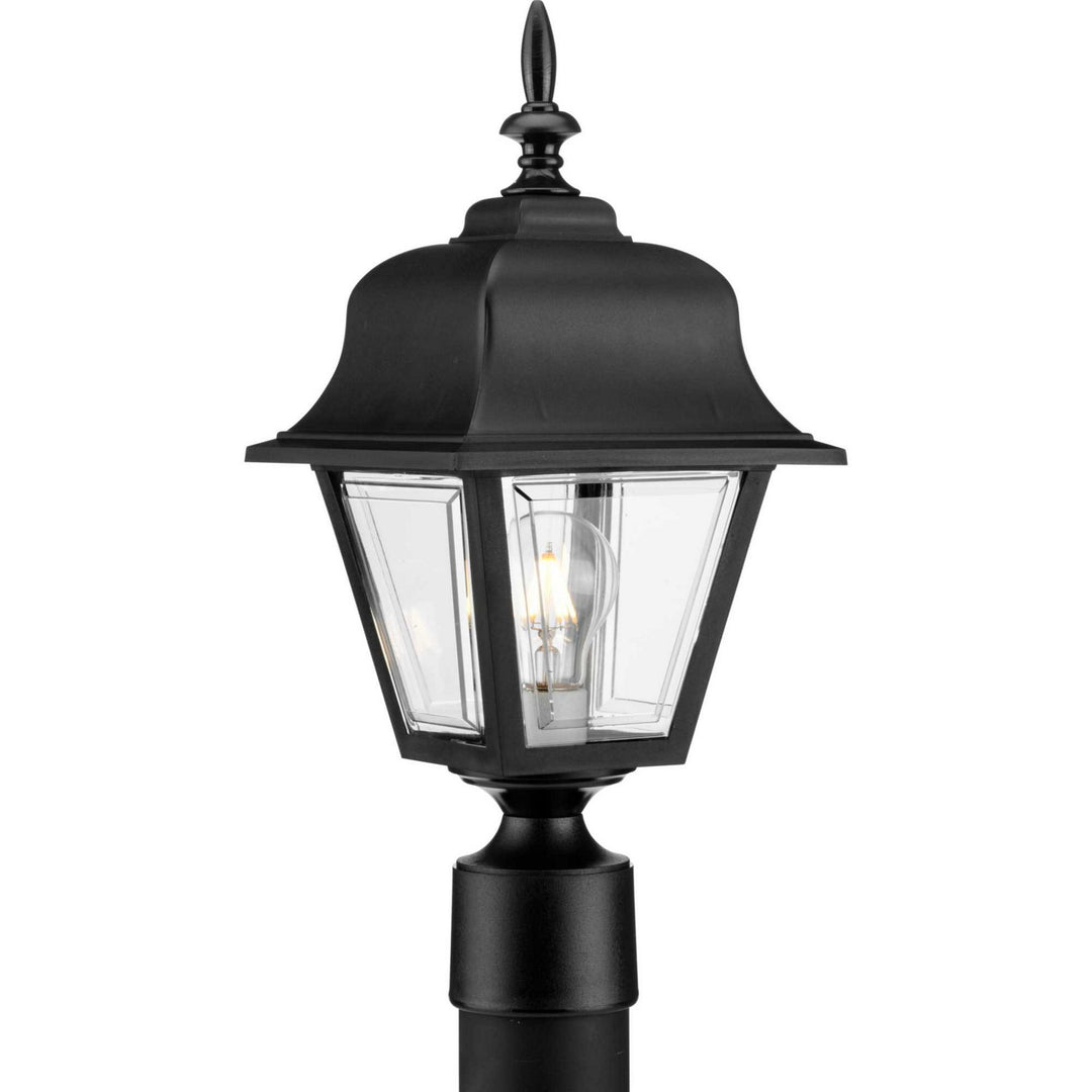 Non-Metallic Incandescent One Light Post Lantern in Black - available from The Lighting Shoppe, trusted by Canadian homeowners