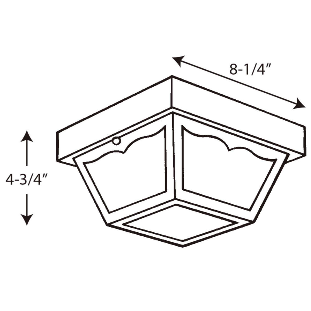 Progress Canada - P5744-31 - One Light Outdoor Flush Mount - Ceiling Mount - Polycarbonate - Black