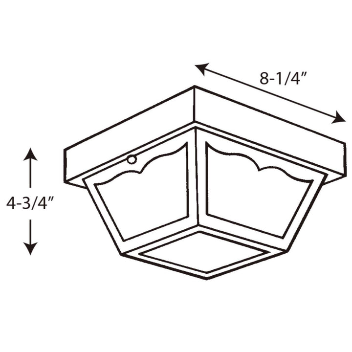 Progress Canada - P5744-31 - One Light Outdoor Flush Mount - Ceiling Mount - Polycarbonate - Black