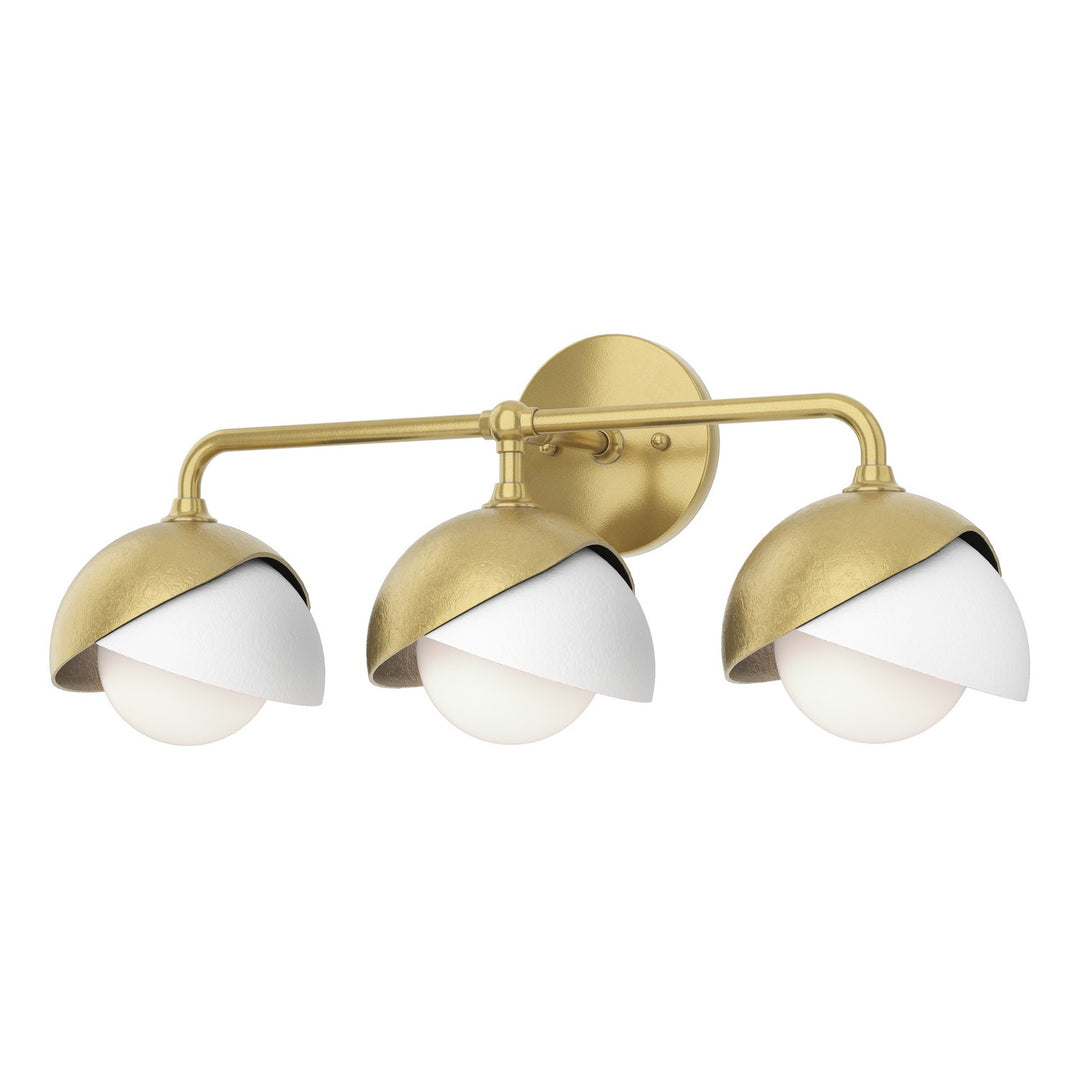 Brooklyn Three Light Wall Sconce in Modern Brass - available from The Lighting Shoppe, trusted by Canadian homeowners
