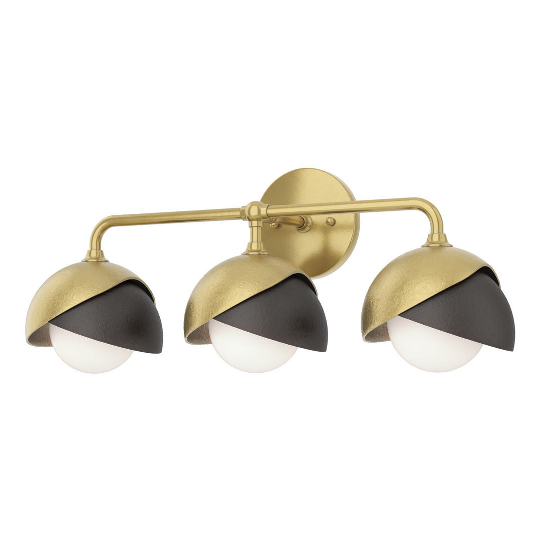 Brooklyn Three Light Bath Sconce in Modern Brass - available from The Lighting Shoppe, trusted by Canadian homeowners