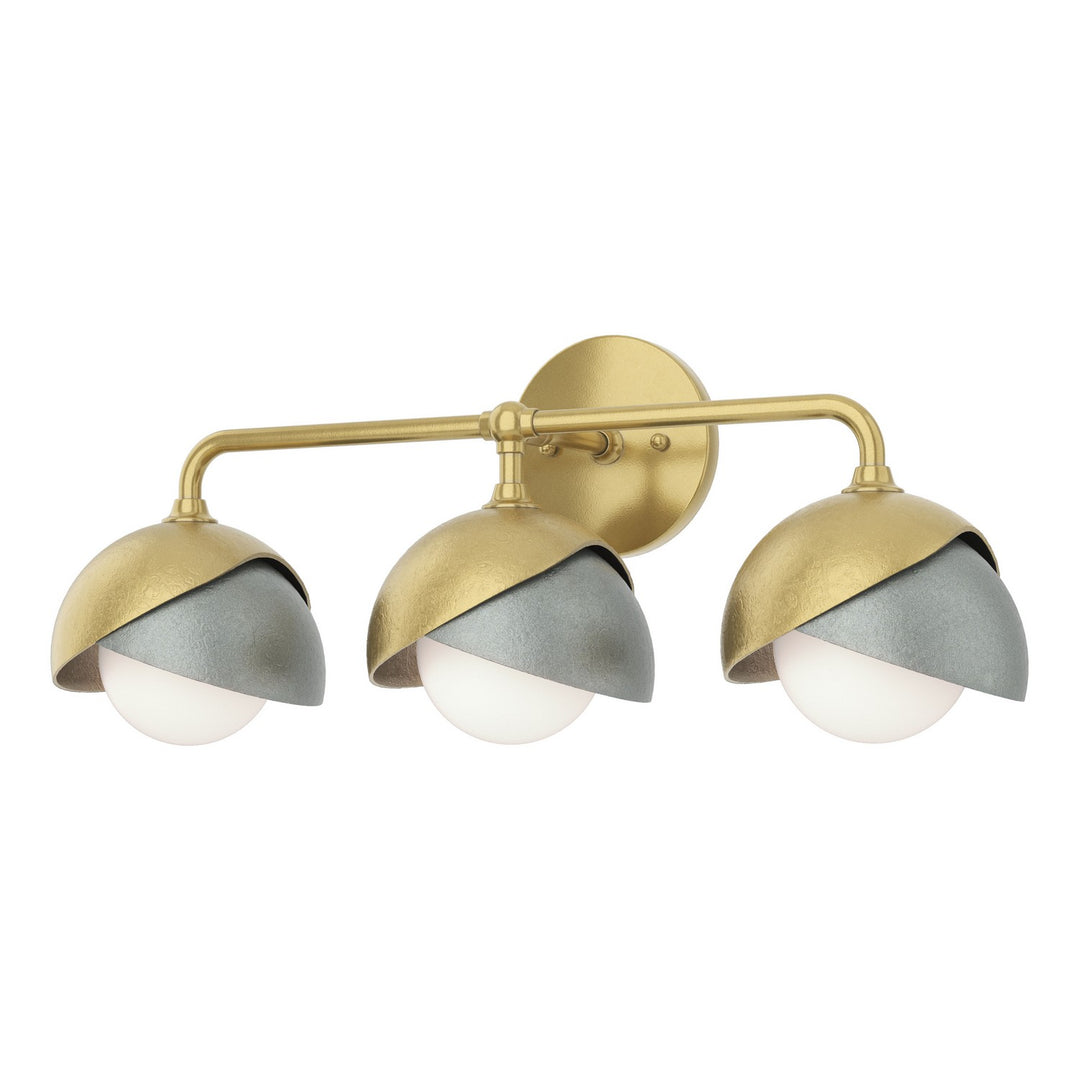 Brooklyn Three Light Bath Sconce in Modern Brass - available from The Lighting Shoppe, trusted by Canadian homeowners