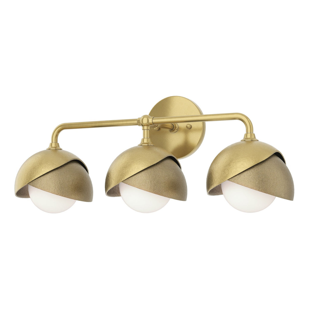 Brooklyn Three Light Bath Sconce in Modern Brass - available from The Lighting Shoppe, trusted by Canadian homeowners