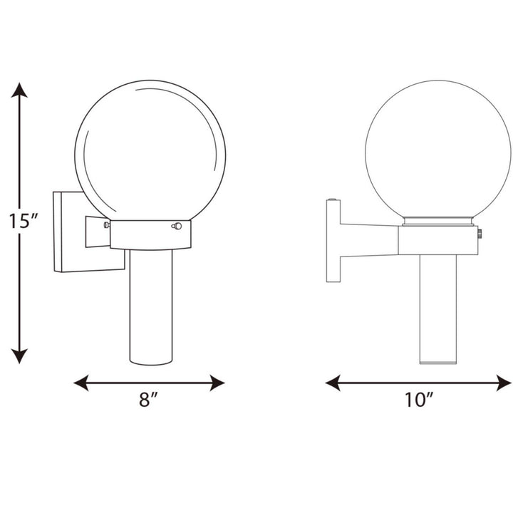 Progress Canada - P5626-60 - One Light Wall Lantern - Globe - Black