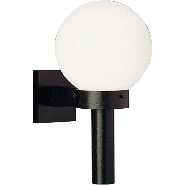 Globe One Light Wall Lantern in Black - available from The Lighting Shoppe, trusted by Canadian homeowners