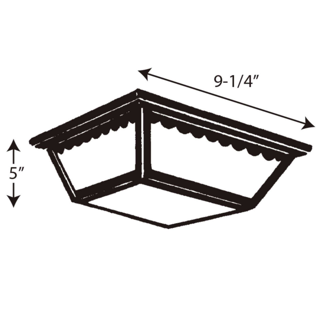 Progress Canada - P5729-31 - Two Light Outdoor Flush Mount - Ceiling Mount - Black