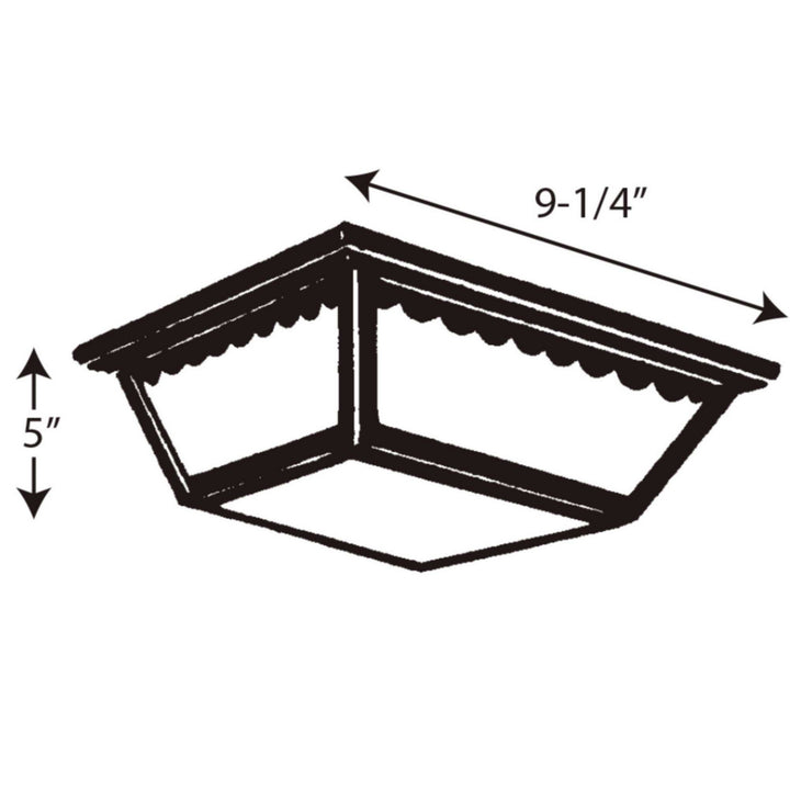 Progress Canada - P5729-31 - Two Light Outdoor Flush Mount - Ceiling Mount - Black