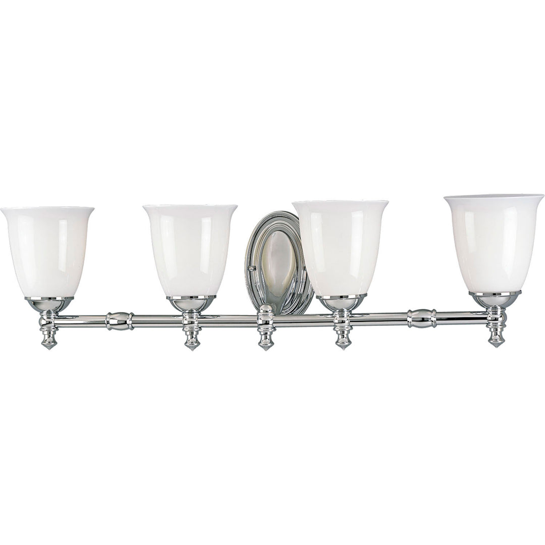 Victorian Four Light Bath in Polished Chrome - available from The Lighting Shoppe, trusted by Canadian homeowners