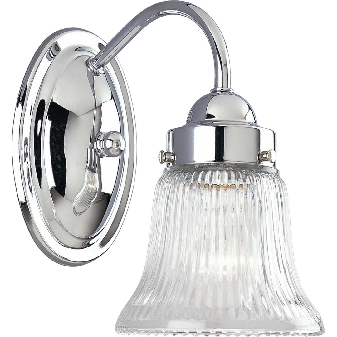 Progress Canada - P3287-15 - One Light Bath Bracket - Fluted Glass-Clear - Polished Chrome