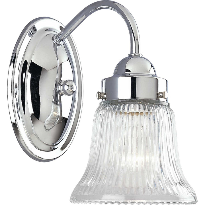 Progress Canada - P3287-15 - One Light Bath Bracket - Fluted Glass-Clear - Polished Chrome