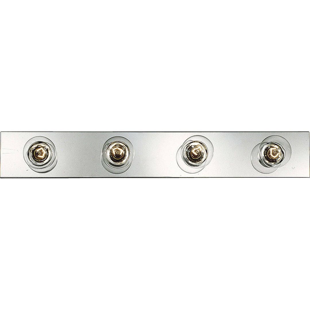 Broadway-Economy Four Light Bath Bracket in Polished Chrome - available from The Lighting Shoppe, trusted by Canadian homeowners