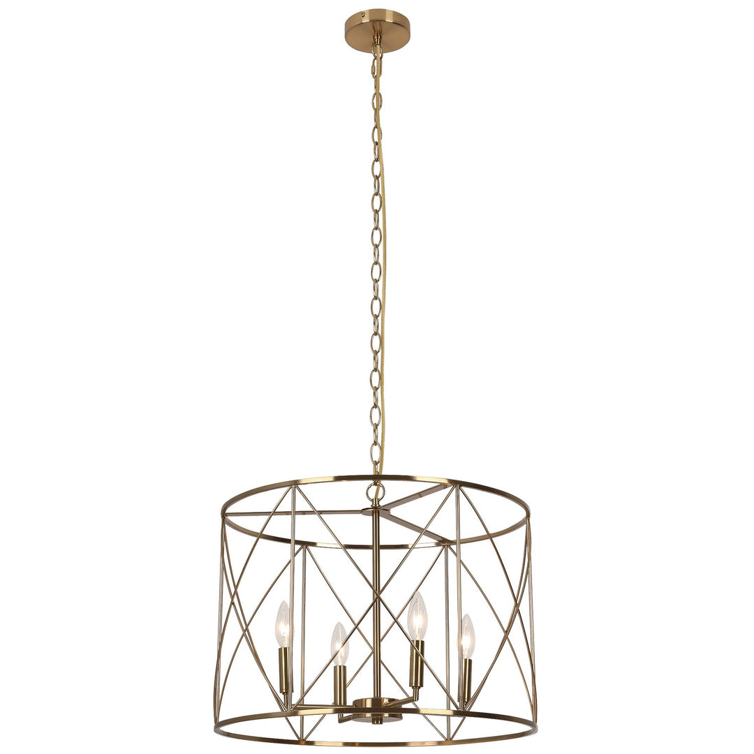 Calah Four Light Chandelier in Aged Brass - available from The Lighting Shoppe, trusted by Canadian homeowners