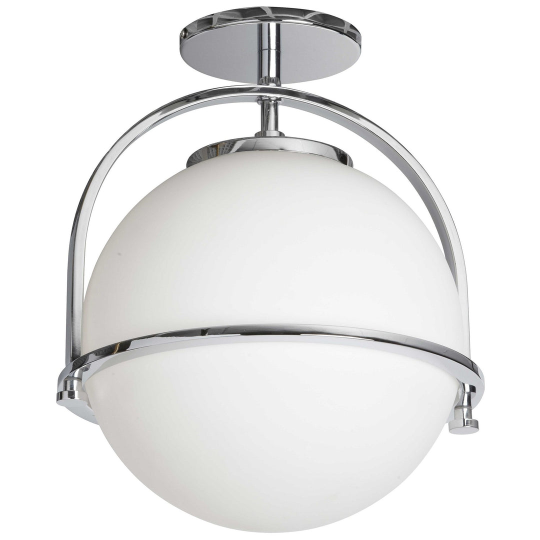 Paola One Light Semi Flush Mount in Polished Chrome - available from The Lighting Shoppe, trusted by Canadian homeowners