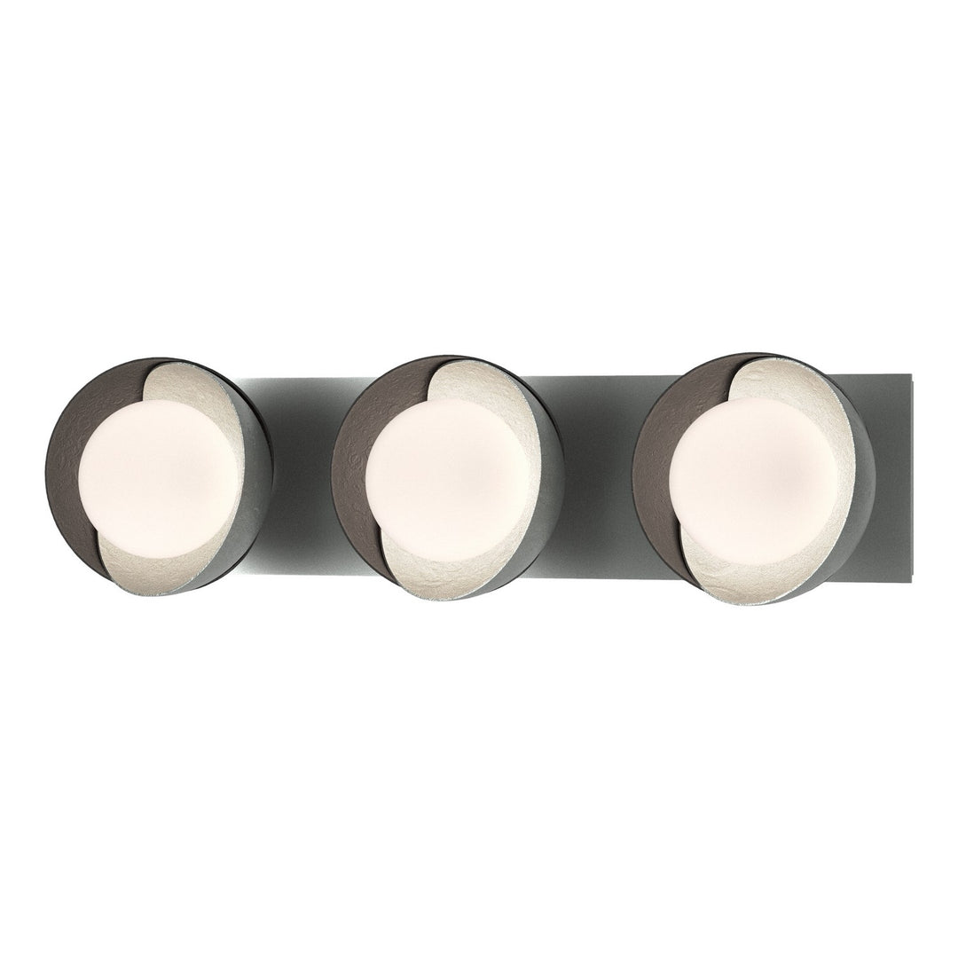 Brooklyn Three Light Bath Sconce in Vintage Platinum - available from The Lighting Shoppe, trusted by Canadian homeowners