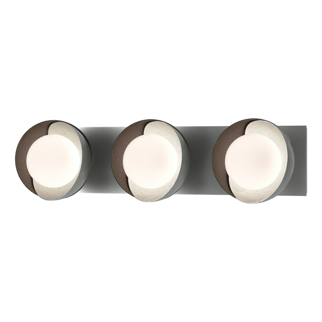 Brooklyn Three Light Bath Sconce in Vintage Platinum - available from The Lighting Shoppe, trusted by Canadian homeowners