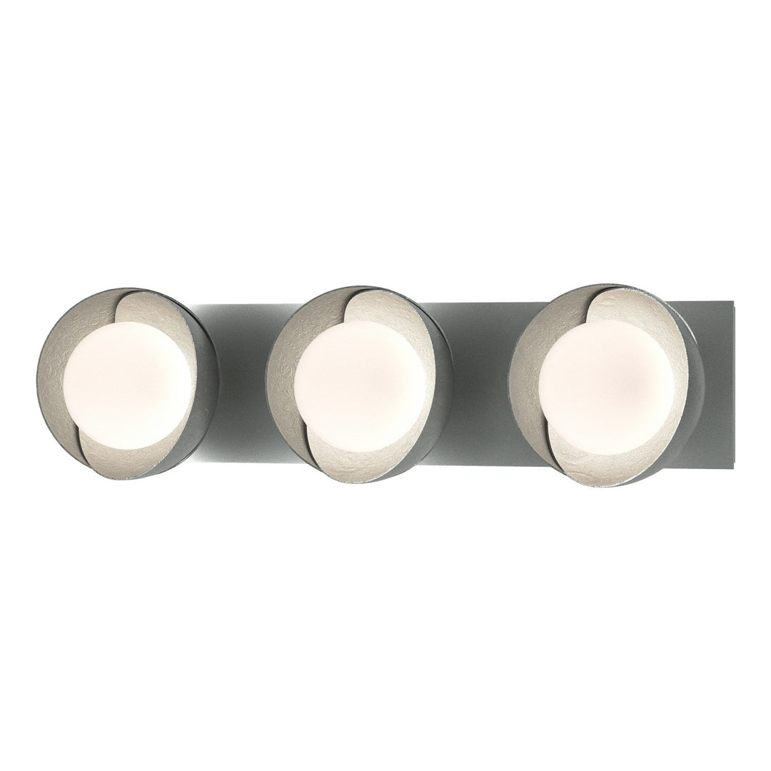 Brooklyn Three Light Bath Sconce in Vintage Platinum - available from The Lighting Shoppe, trusted by Canadian homeowners