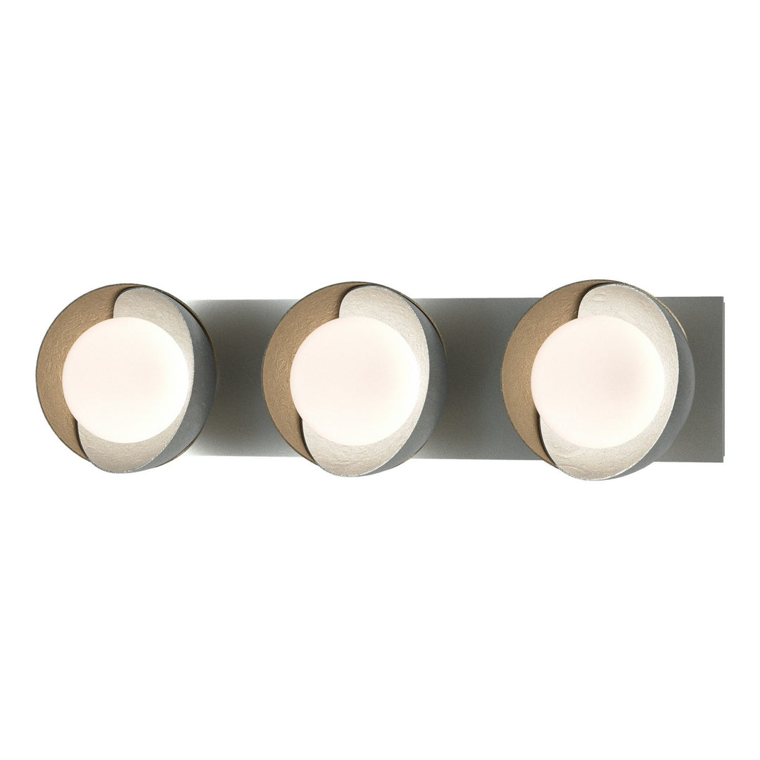 Brooklyn Three Light Bath Sconce in Vintage Platinum - available from The Lighting Shoppe, trusted by Canadian homeowners