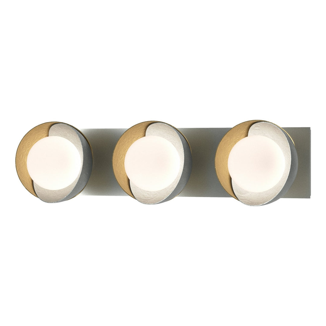 Brooklyn Three Light Bath Sconce in Vintage Platinum - available from The Lighting Shoppe, trusted by Canadian homeowners