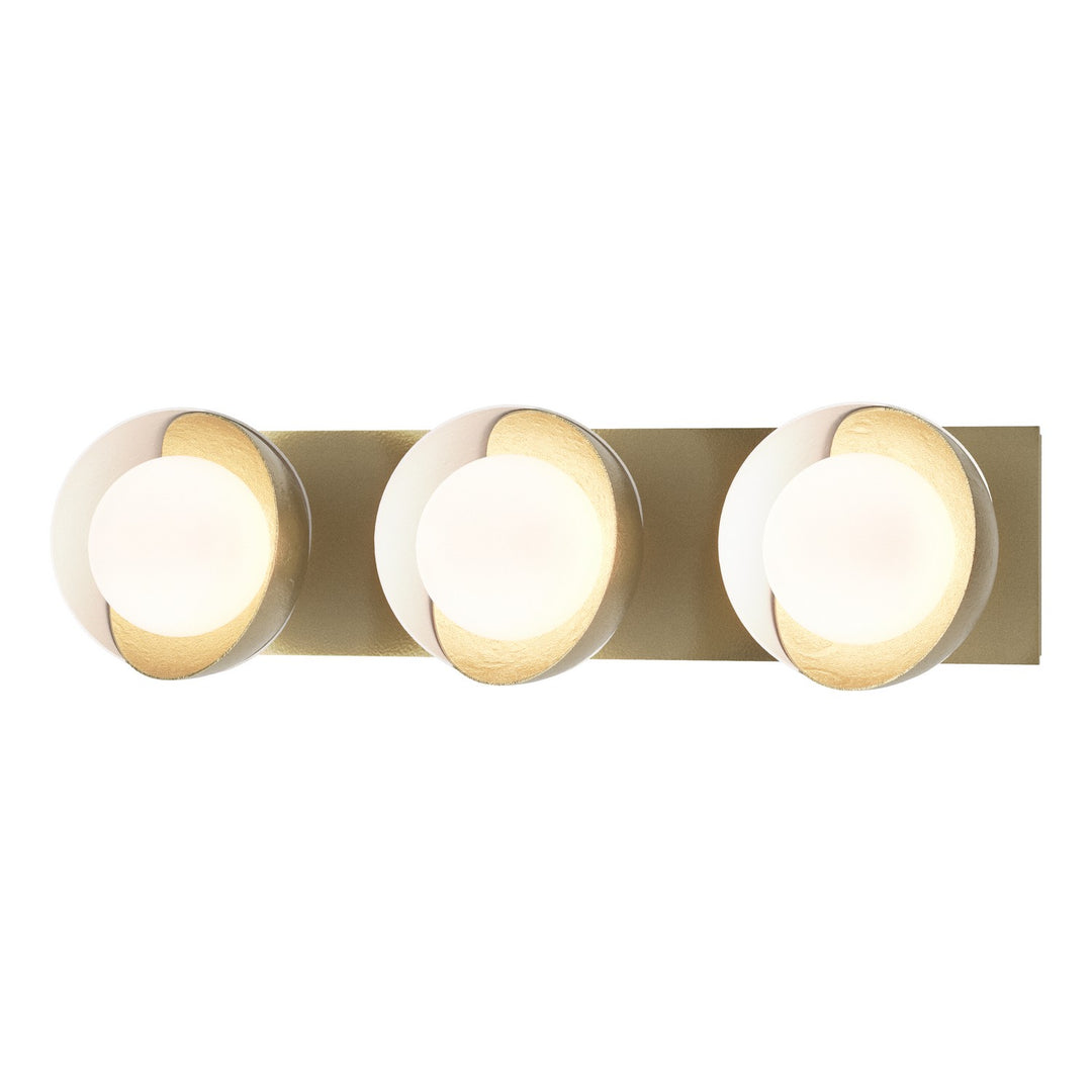 Brooklyn Three Light Wall Sconce in Modern Brass - available from The Lighting Shoppe, trusted by Canadian homeowners