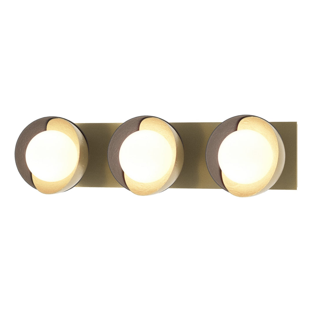 Brooklyn Three Light Bath Sconce in Modern Brass - available from The Lighting Shoppe, trusted by Canadian homeowners